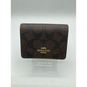 Coach Mini Wallet On a Chain- Brown, about 4 x 3 in- missing chain!